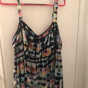 Torrid floor length tie dye dress
